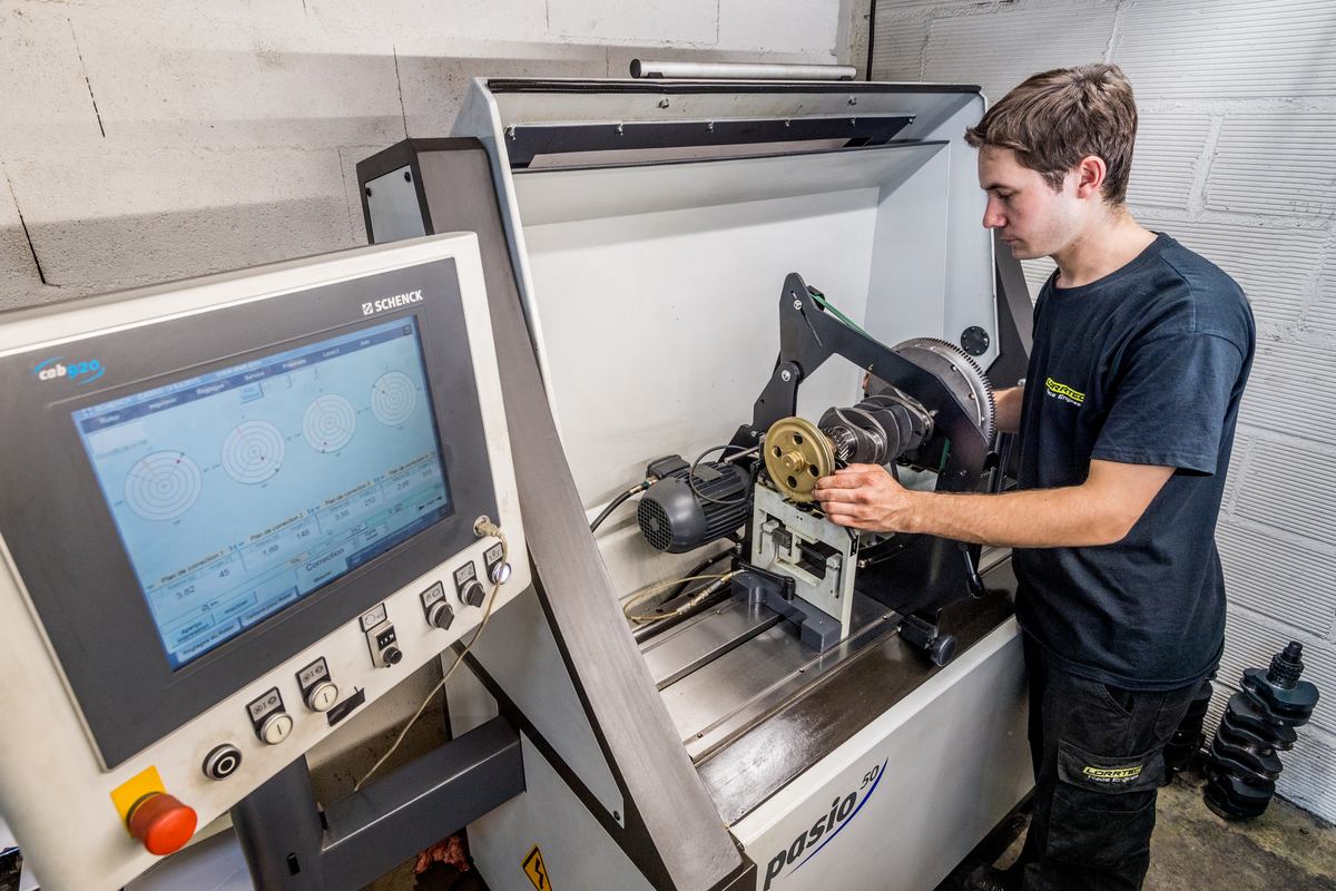 équilibrage d'un vilebrequin