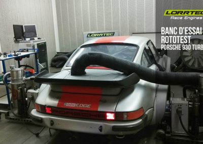 passage au banc d'essai rototest et r&eacute;glage d'une Porsche 930 Turbo gr4